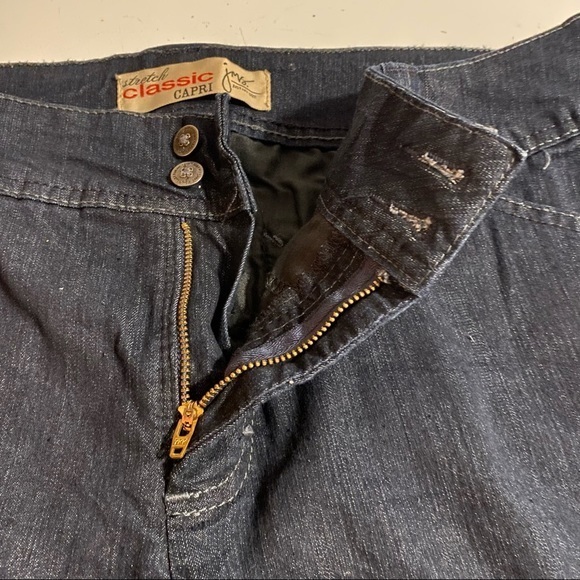 JMS Shorts Stretch Classic Capri Women’s Size 18W Blue Jeans - Picture 9 of 13